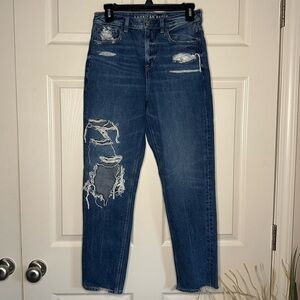 American Eagle Mom Denim Jeans Medium Wash - Size 4 Regular